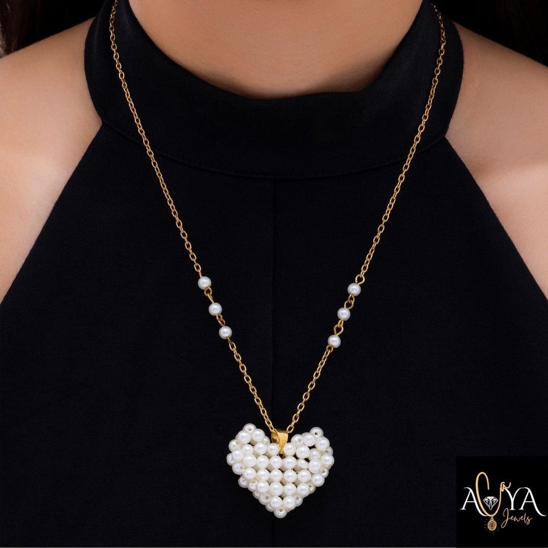 Pearl Heart Necklace