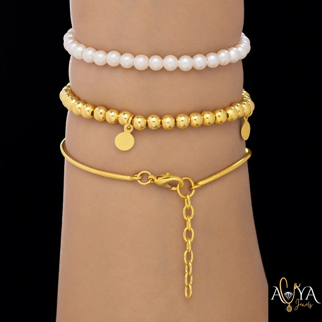 Triple Layer Bracelet (Adjustable Size)