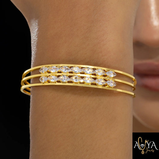 Crystal Double Line Bracelet (Adjustable Size)