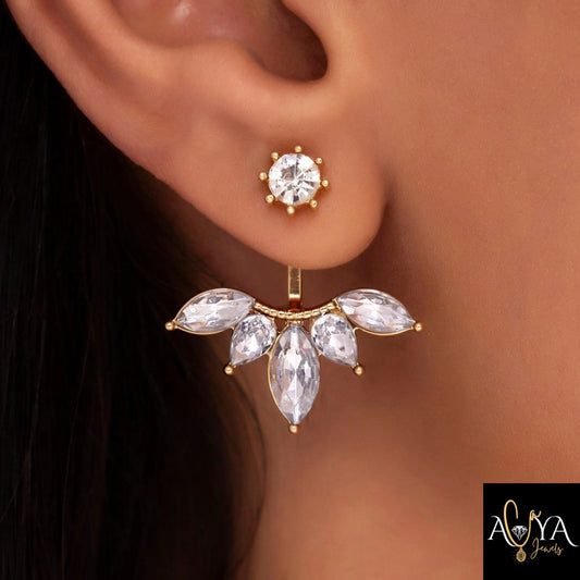 Solitaire Designer Drop Earrings