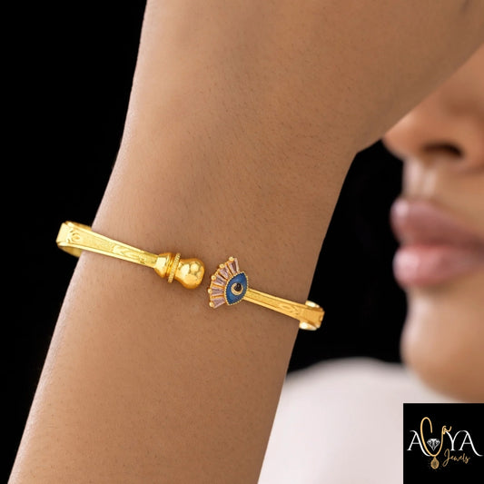 Evil Eye Crystal Bangle Bracelet