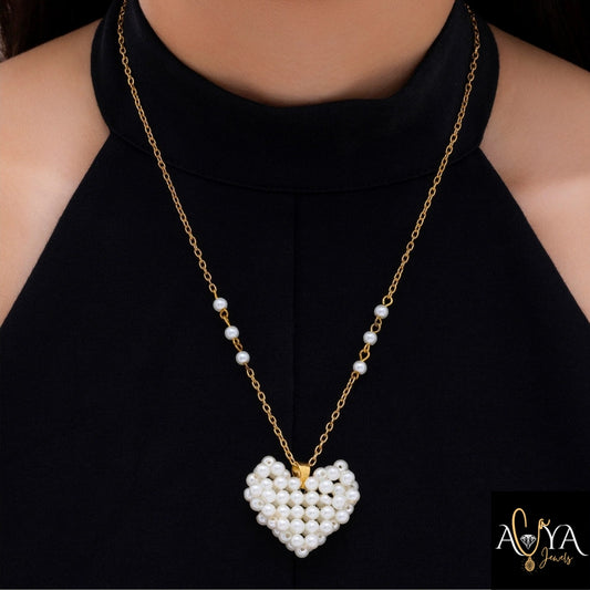 Pearl Heart Necklace
