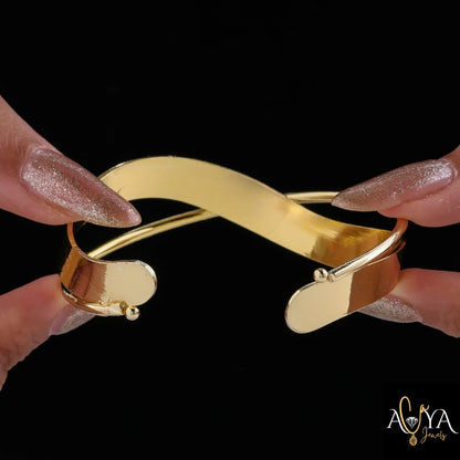 Crystals Bangle Bracelet (Adjustable Size)
