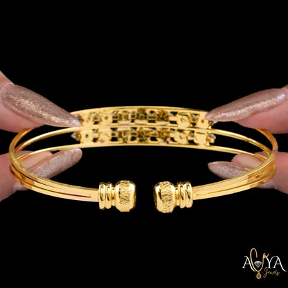 Crystal Double Line Bracelet (Adjustable Size)